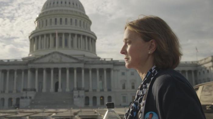 Your Attention Please: Kristin Bride outside the Capitol.