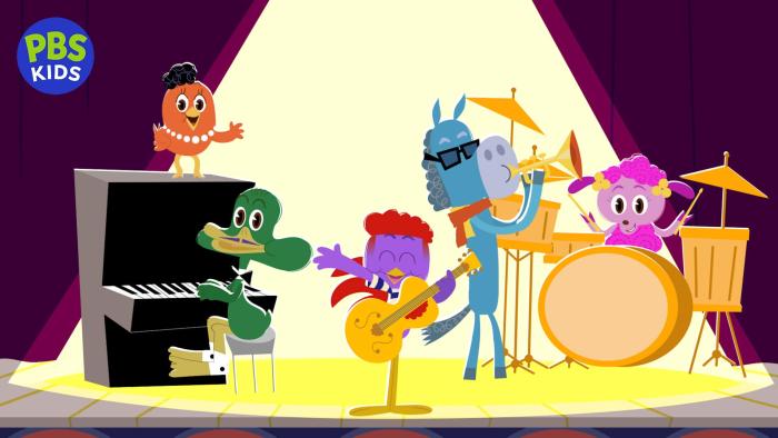 Acoustic Rooster TV Show: Rooster and his Barnyard Band play jazz onstage