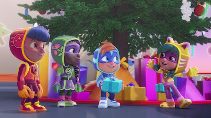 Action Pack Saves Christmas TV Show: The Action Pack wraps Christmas presents