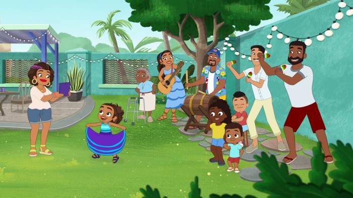 Alma's Summertime Musical TV Show: Alma dances with her family in their Puerto Rico backyard