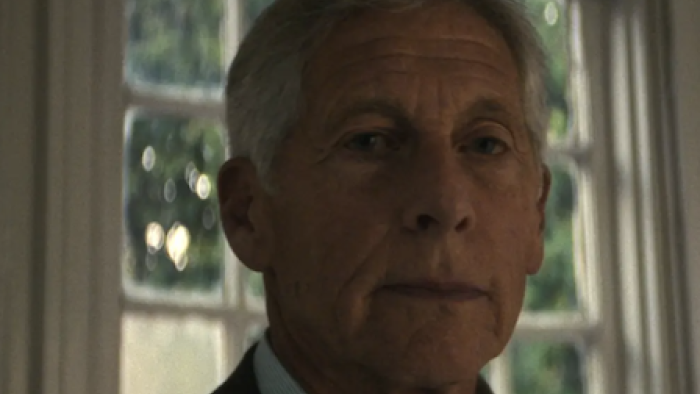 American Manhunt: O.J. Simpson TV show screenshot 3: Close up shot of Mark Furhman's face.