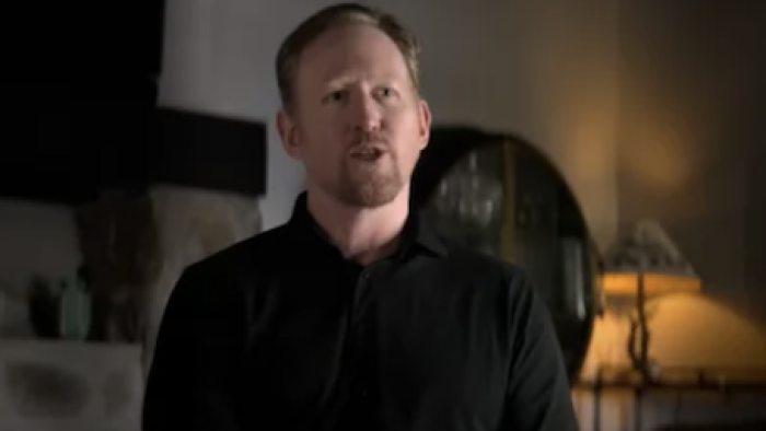 American Manhunt: Osama bin Laden TV show screenshot 3: Robert O’Neill in black talks about Operation Neptune Spear. 