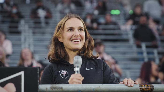Angel City TV Show: Natalie Portman at an Angel City Football Club game.