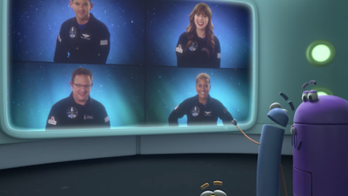 A Storybots Space Adventure TV Show: The Inspiration4 team. 