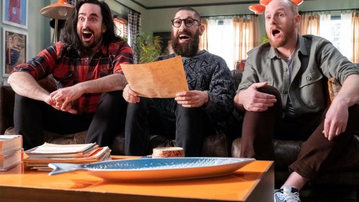 Aunty Donna's Big Ol' House of Fun: The housemates in their living room
