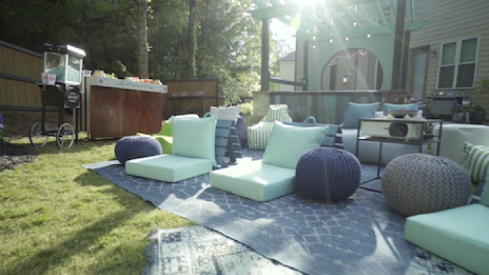 Backyard Blowout TV Show: A finished backyard. 
