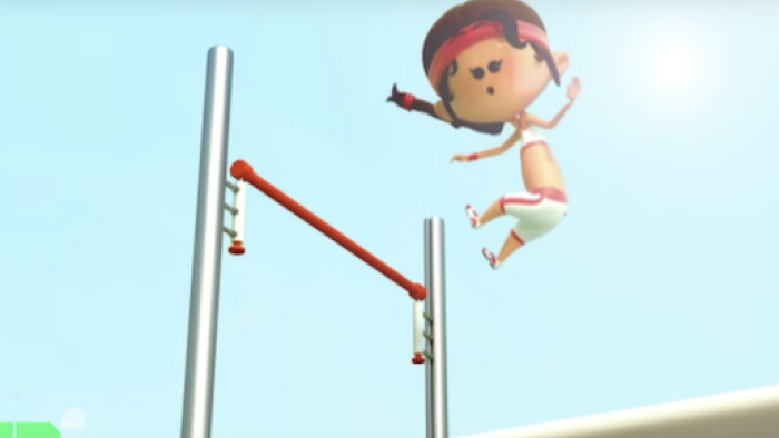 A pole vaulter. 