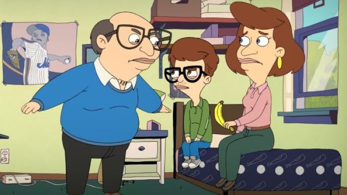Big Mouth TV show screenshot 1: Andrew's parents talk with him