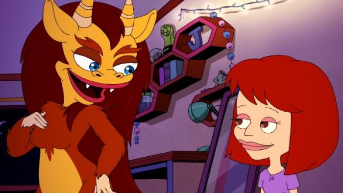 Big Mouth TV show screenshot 3: Jessie and her hormone monster talk