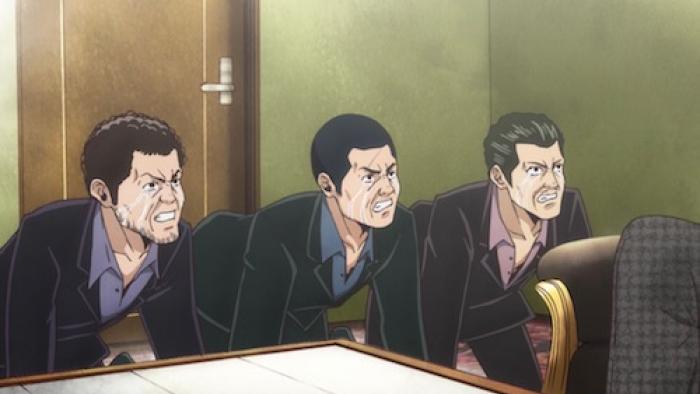Back Street Girls: Gokudols TV Series: Yakuzas begging for their lives. 