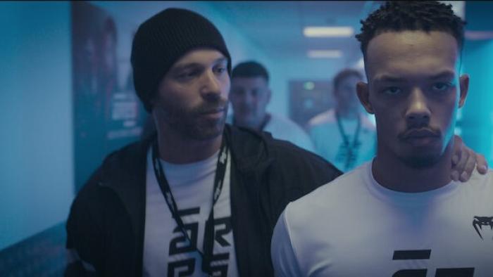 The Cage TV show screenshot 2: Boss (left) reluctantly agrees to train Taylor