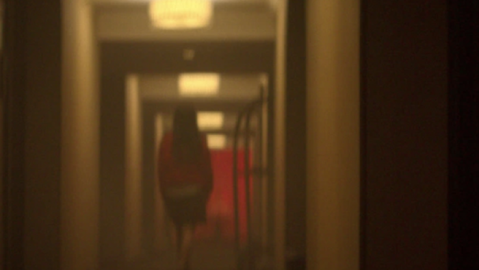 Vanishing down a hallway. 