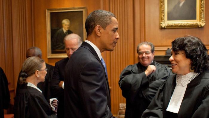 Deadlocked TV show screenshot 3: President Obama greets Associate Justice Sotomayor