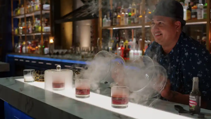 Drink Masters TV Show: A smoky cocktail. 