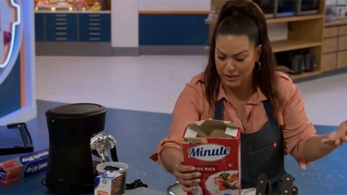 Easy-Bake Battle TV Show: A contestant cooks