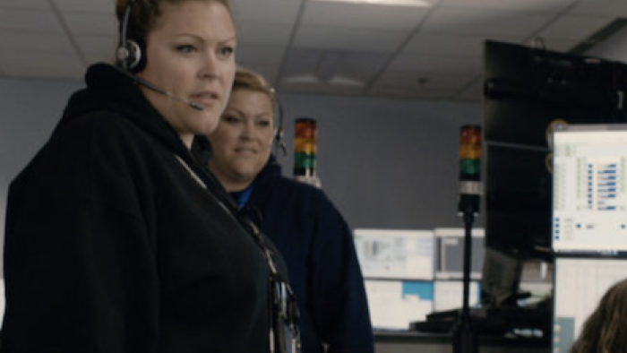 Emergency Call TV Show: Paying attention to a serious situation. 