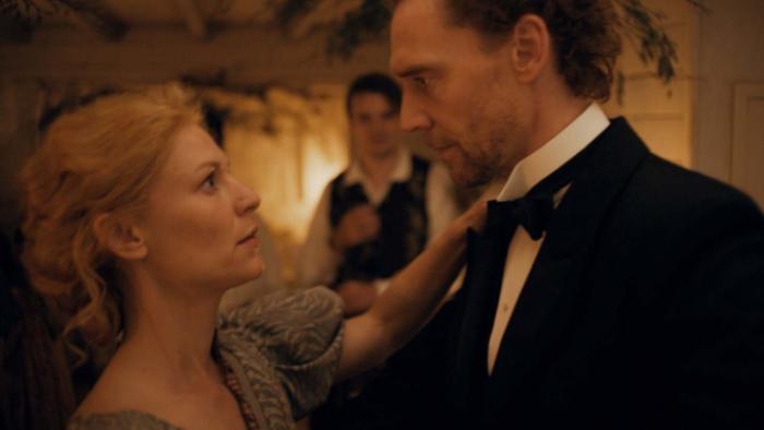 The Essex Serpent: Will and Cora, in evening wear, dance while looking into each other's eyes 