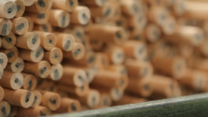 Wooden pencils. 