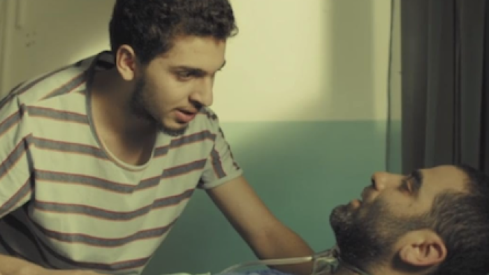 Fauda screenshot 2: Walid El Abed stands over injured Taufiq Hamed in hospital. 