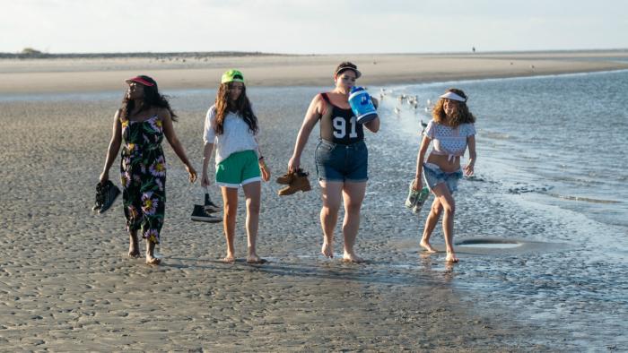 Florida Girls Television: Scene 2 Jayla, Erica, Kaitlin, and Shelby walk barefoot on the beach together. 