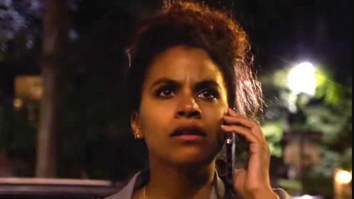 Full Circle TV show screenshot 2: a detective answers her cell