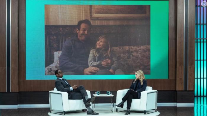 Happy Face TV show screenshot 3:  Melissa talks about her father in an interview