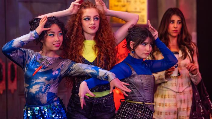 Hollywood Arts TV show screenshot 2: (L-R) Emmy Liu-Wang, Alyssa Miles, Erika Swayze, and Daniella Monet.