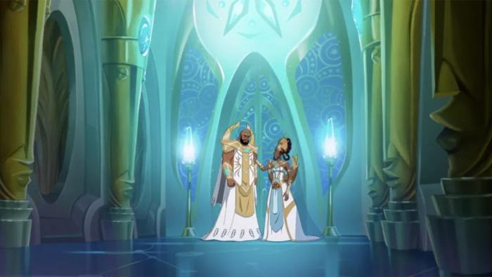 Iyanu: Age of Wonders TV show screenshot 1: First Father and One Mother stand in their palace