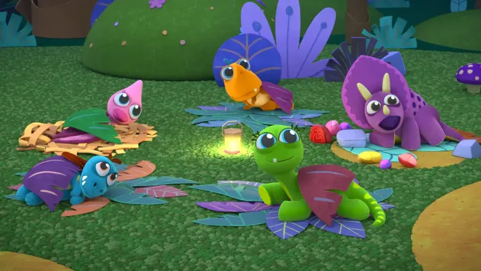 L'il Stompers TV: Friendly baby dinosaurs cozy up for naptime. 