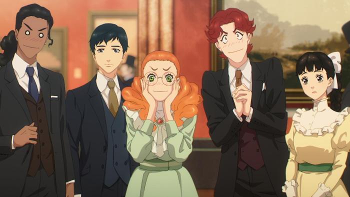 Love Through a Prism TV show screenshot 3: (L-R) Peter, Shin, Dorothy, Joffrey, and Lili stand in a line shoulder-to-shoulder. 
