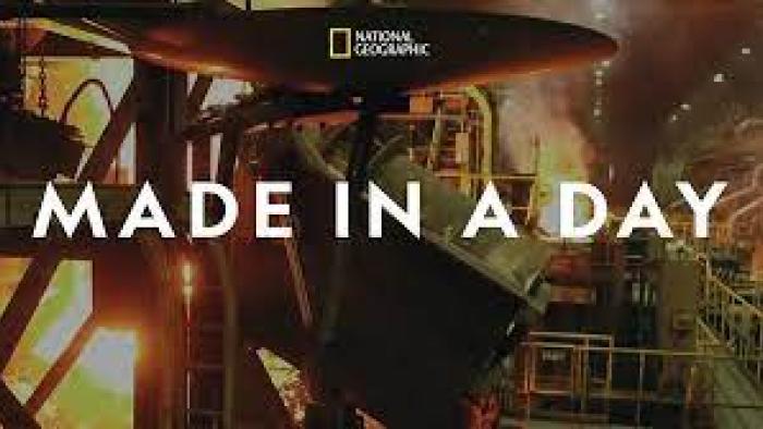 Made in a Day TV show promo image: interior of a factory