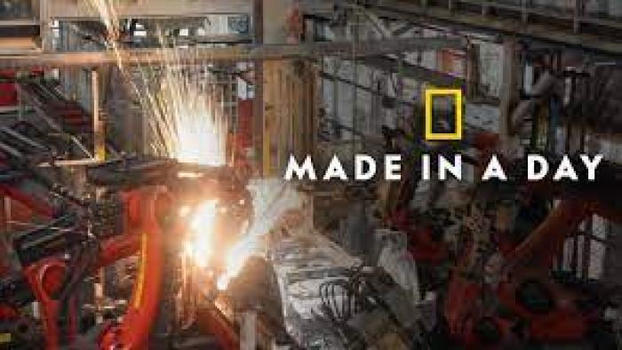 Made in a Day TV show promo image: interior of a factory