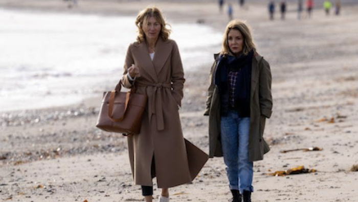 MaryLand TV show screenshot 1: Rosalind and Cathy walk on the beach.