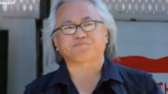Matthew Perry: A Hollywood Tragedy screenshot 3: Kenneth Iwamasa with gray hair wearing glasses.