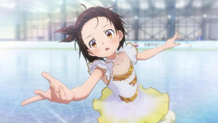 Medalist: Inori, in her performance outfit, makes an elegant pose as she complete her skate routine.