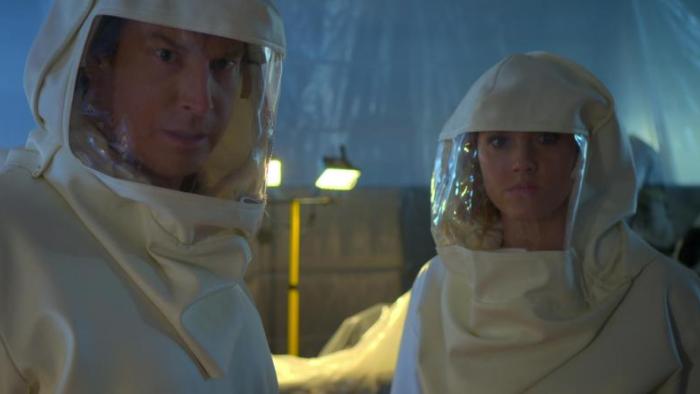 Medical Police TV Series: Doctors Owen (Rob Huebel) and Lola (Erinn Hayes) brave the outbreak