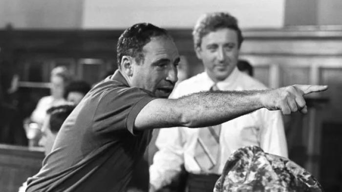 Mel Brooks: The 99 Year Old Man! TV show screenshot 3:: The 99 Year Old Man!: Brooks on set with Gene Wilder