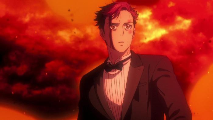 Moonrise TV show screenshot 2: Jack stares in shock at something off-screen. Blood trickles from a head wound. The sky is tinted red.