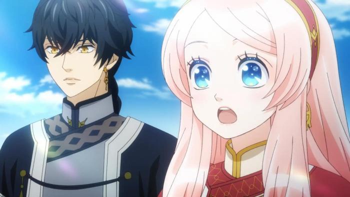 Nina the Starry Bride TV show screenshot 1: Nina and Azure look out on landscape, Nina in surprise