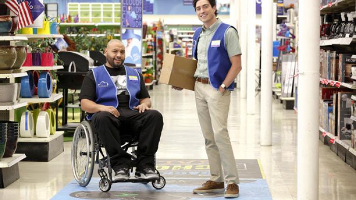 Hanging around the aisles. 