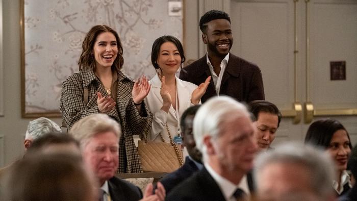 Partner Track TV show: Alexandra Turshen, Arden Cho and Bradley Gibson