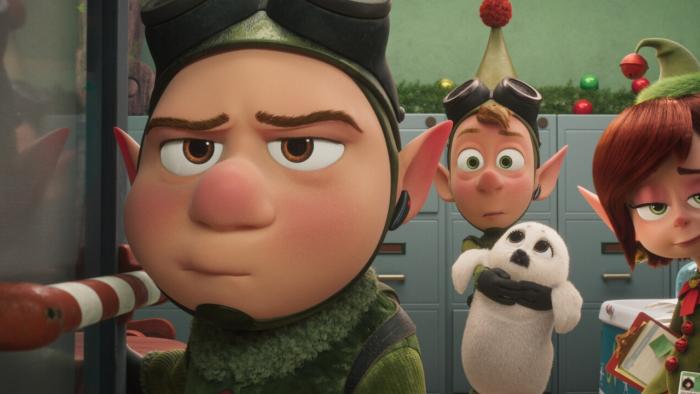 Prep & Landing The Snowball Protocol TV show screenshot 2: Wayne walks out a door looking upset while Larry, looking confused