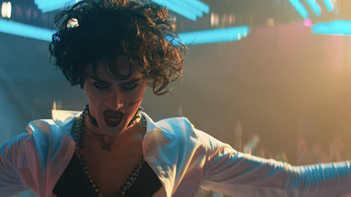 Marcus performing drag. 