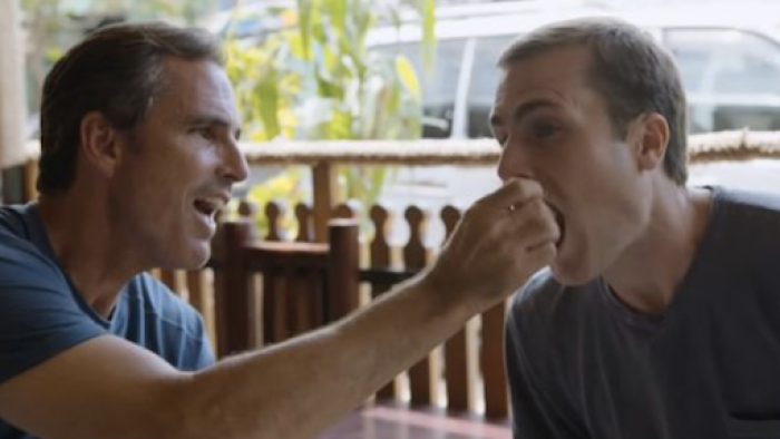 Rogue Trip TV Show: Feeding back an Ethiopian meal. 