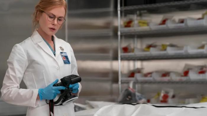 Scarpetta TV show screenshot 1: Scarpetta (Nicole Kidman) works in the morgue