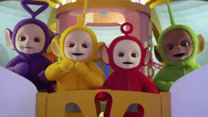 Teletubbies (2022) TV show: Teletubbies look into the nursery. 