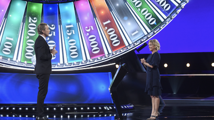 Spin the Wheel TV Series: Getting ready to spin. 