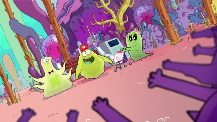 Squish TV Show: Squish, Peggy, and Pod