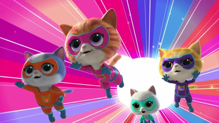 SuperKitties TV Show: the kitties transform into superheroes