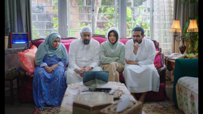 Tahir's House TV show screenshot 1: Tahir's family takes a video conference
